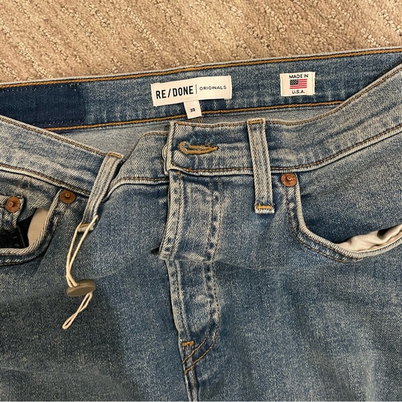 NWOT RE/DONE Originals High Rise Ankle Crop With Stretch Size 30 - Picture 4 of 4